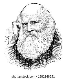 William Cullen Bryant, 1794-1878, he was first American poet, journalist, and editor of the New York evening post, author of Thanatopsis, vintage line drawing or engraving illustration