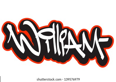 Nome Masculino William Design De Arte De Rua. Graffiti Tag William. Arte  Vetorial. Ilustração do Vetor - Ilustração de marcador, homem: 242160699