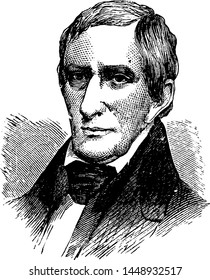 William Henry Harrison, vintage illustration