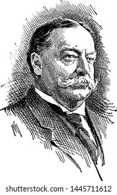 William Howard Taft, vintage illustration