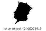 William II King of (England), black isolated silhouette