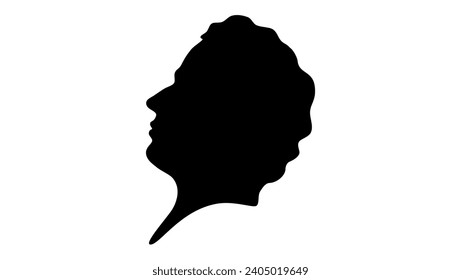 William Jones (philologist), black isolated silhouette