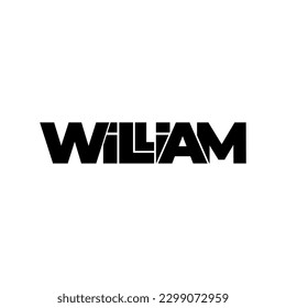 WILLIAM name lettering typhography text illustration vector