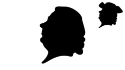 william penn, black isolated silhouette