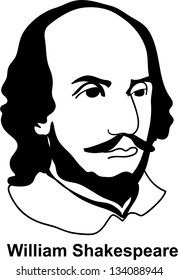 William Shakespeare - Black And White (vector)