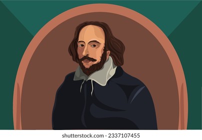 William Shakespeare Portrait Digital vector artwork