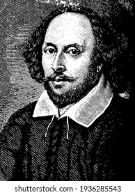 William Shakespeare, vintage engraved illustration