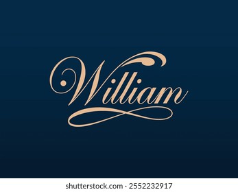 William Signature Logo Design, William Name Logo