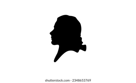 William Wilberforce silhouette, high quality vector