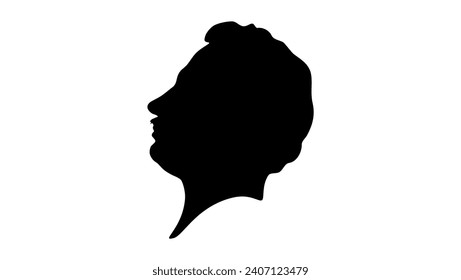 William I of Wurttemberg, black isolated silhouette