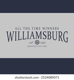 Williamsburg Virginia iconic vector icon, sign, symbol illustration college 