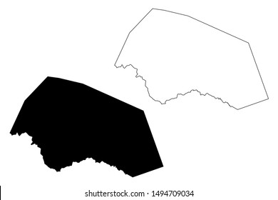 Williamson County, Texas (Counties in Texas, United States of America,USA, U.S., US) map vector illustration, scribble sketch Williamson map