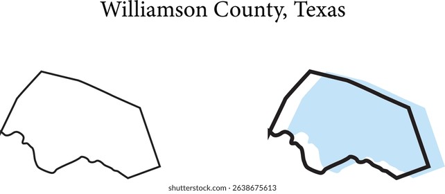 williamson county texas map outline