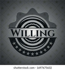 Willing black emblem. Vector Illustration. Detailed.