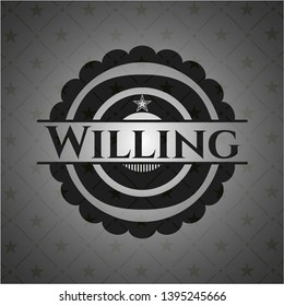 Willing dark emblem. Vector Illustration. Detailed.