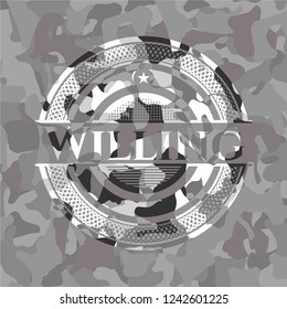 Willing on grey camo texture
