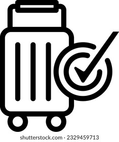 Willing to travel icon with minimalist outline style. As part of Job Application Icon Set.