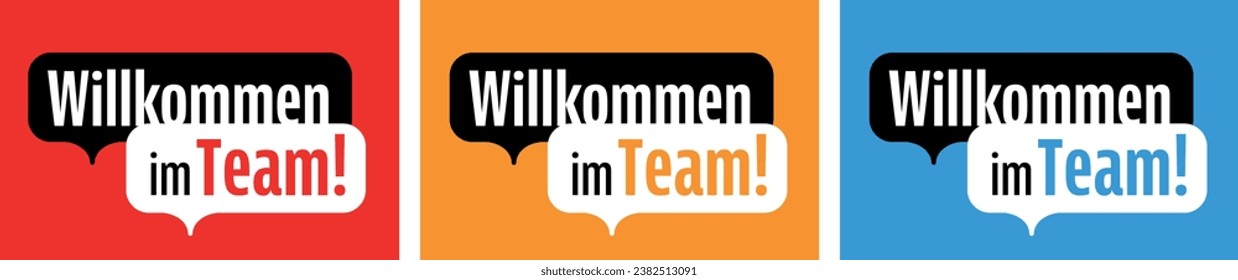 Willkommen im Team, Welcome to the team in German