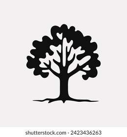 Willow forest tree icon - Simple Vector Illustration