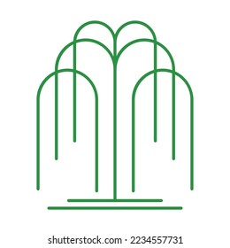 Design-Illustration des Willow-Icon-Logos