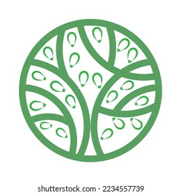 Willow icon logo design illustration