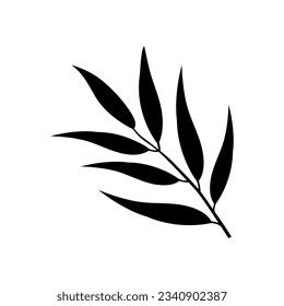 Ilustración plana vectorial de hoja silvestre para sitio y aplicación sobre fondo blanco..eps