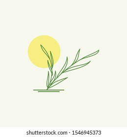 Willow Leaves Spa logo vector icon illustration