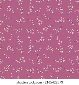 Willow pattern. Willow seamless background. Vector illustration