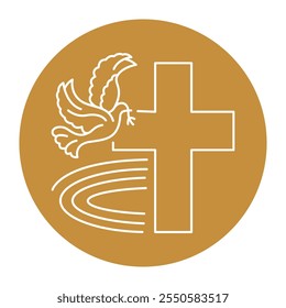 Willow Sunday black line icon. Christian holiday concept. Editable stroke