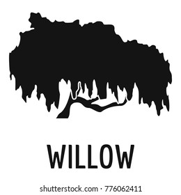 Willow Tree Icon. Simple Illustration Of Willow Tree Vector Icon For Web