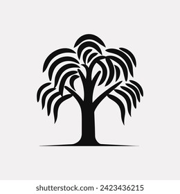 Willow tree icon - Simple Vector Illustration