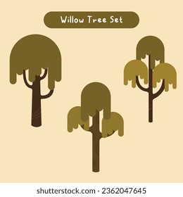 Flat Illustration von Wildbaum-Set