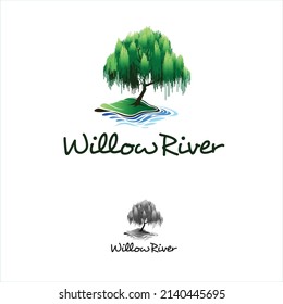 Willow Tree Vector Logo Template. That was created to highlight the organic. This concept could be used for recycling, environmental associations, landscape business, park, home developers, farms.