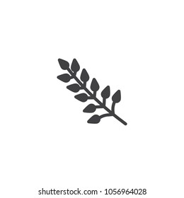 Willow twig vector icon. filled flat sign for mobile concept and web design. Branch of willow simple solid icon. Symbol, logo illustration. Pixel perfect vector graphics