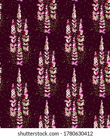 estilización decorativa de flores de sauce