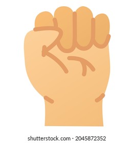 willpower with fist empowerment single isolated icon with smooth style