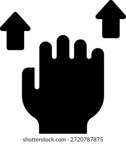 Vector de ilustración de icono de glifo de fuerza de voluntad
