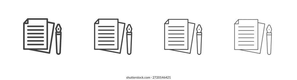 Testamentos y confía en el concepto de icono Linear Pictogram. Ilustración de elemento simple.