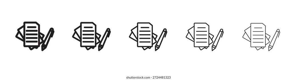 Wills and trusts icon design in thin editable stroke style for graphic work