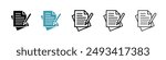 Wills and trusts icon pack. line style EPS 10