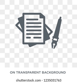 wills and trusts icon. Trendy flat vector wills and trusts icon on transparent background from law and justice collection. 