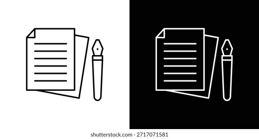Testamentos y fideicomisos icono Vector logotipo esquema. delgado línea símbolos