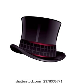 Willy Wonka's black top hat isolated