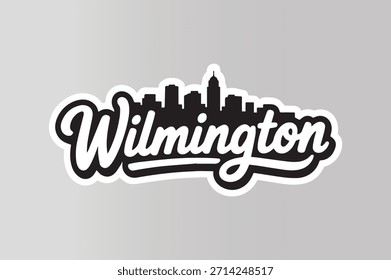 wilmington - Gráfico de vetor de texto de tipografia
