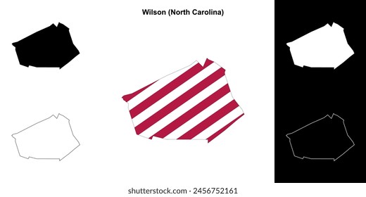 Wilson County (North Carolina) outline map set