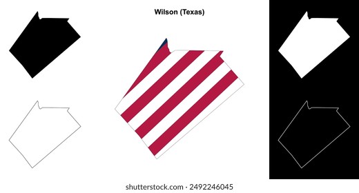 Condado de Wilson (Texas) conjunto de mapas esquemáticos