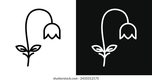 Conjunto de iconos de flor marchita. Ilustración vectorial