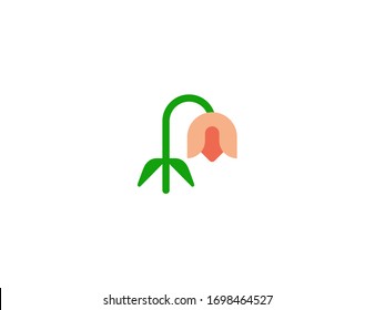 Wilted Flower Vector Flat Icon. Isolated Dead Flower Emoji Illustration 