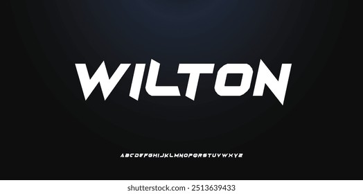 Wilton creative modern alphabet. Typography with modern regular and number. minimalist style fonts set. vector illustration