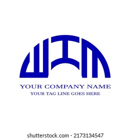WIM-Brief-Logo, kreatives Design mit Vektorgrafik
